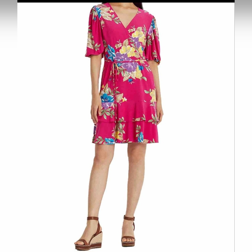 🆕️Lauren Ralph Lauren Valayna Pink Floral Dress